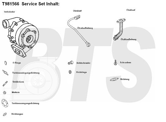 BTS TURBO Kompressor,ülelaadimine T981556